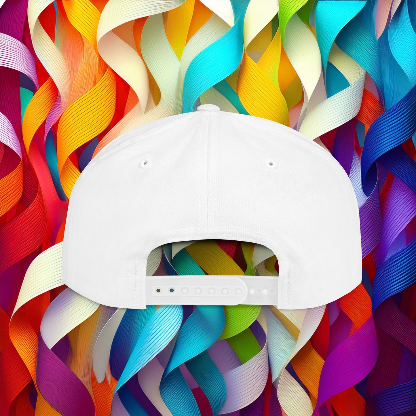 Rainbow Heart Flat Bill Snapback