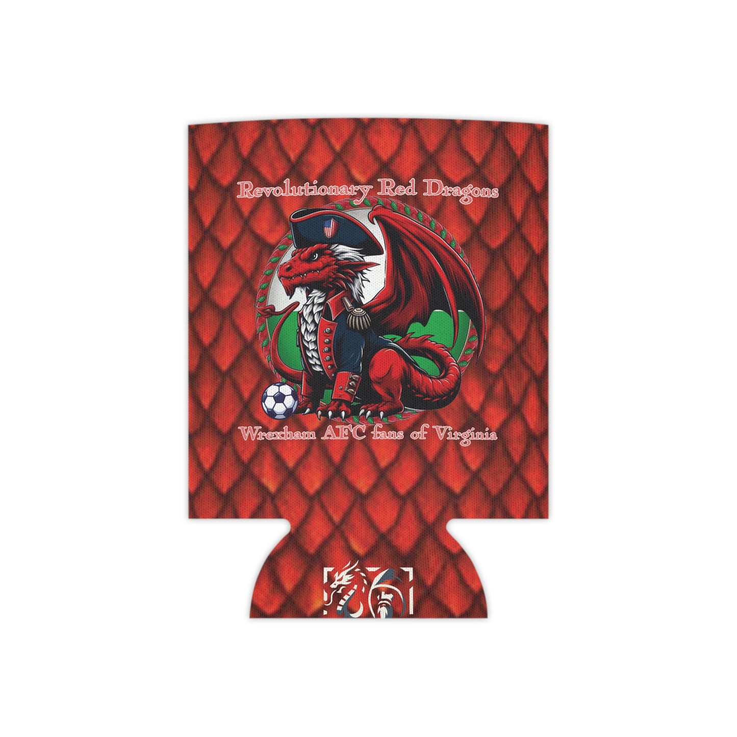 Revolutionary Red Dragons Logo Can Cooler - Scales