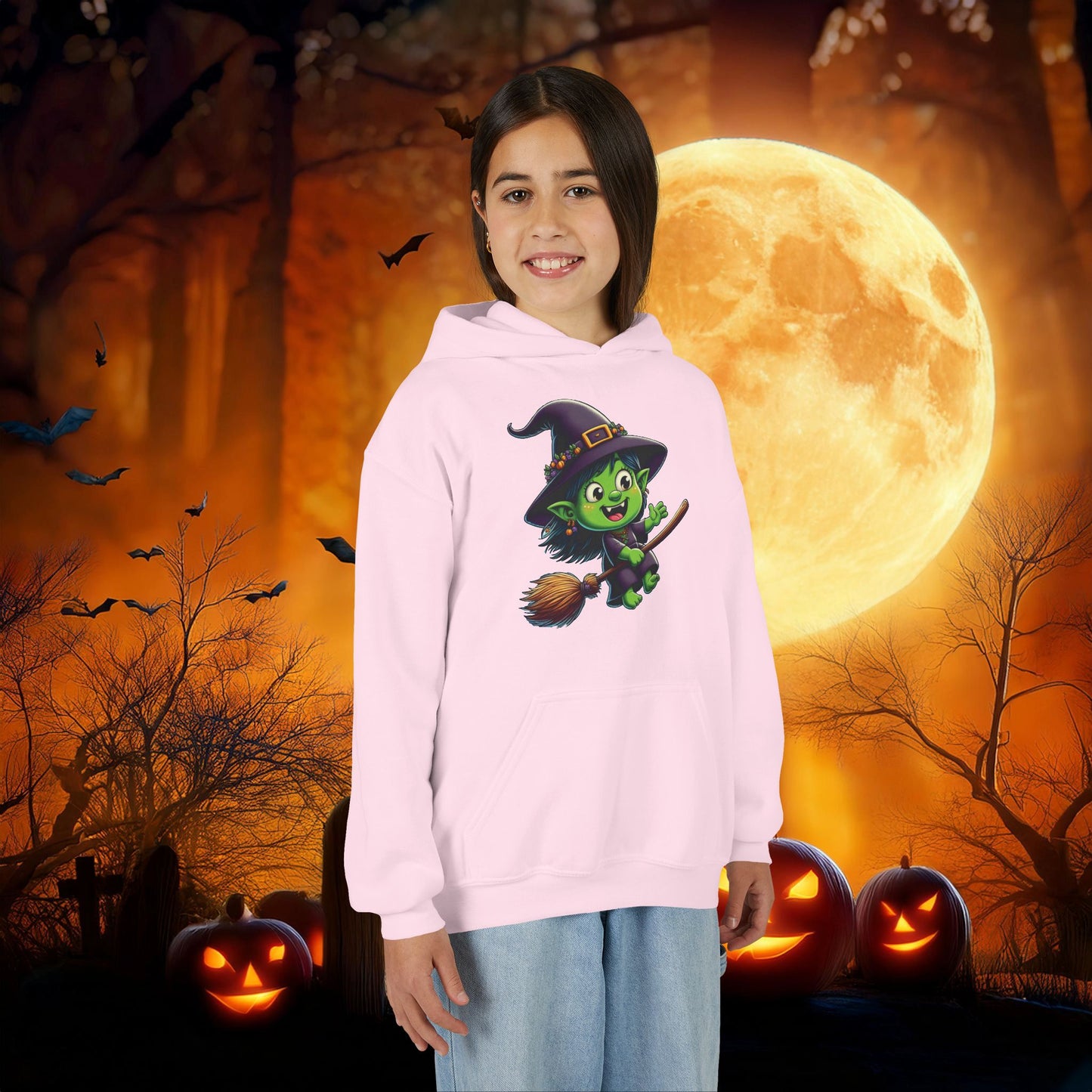 Flying Witch Youth Hoodie