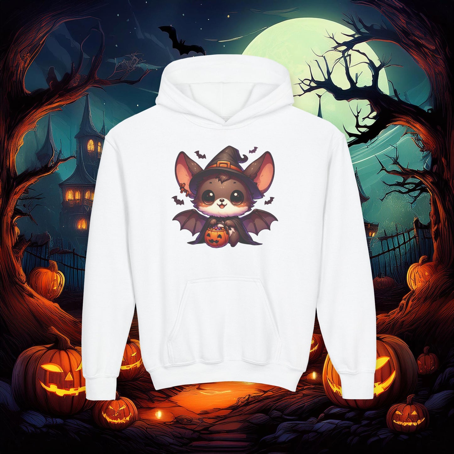 Cute Bat Youth Hoodie