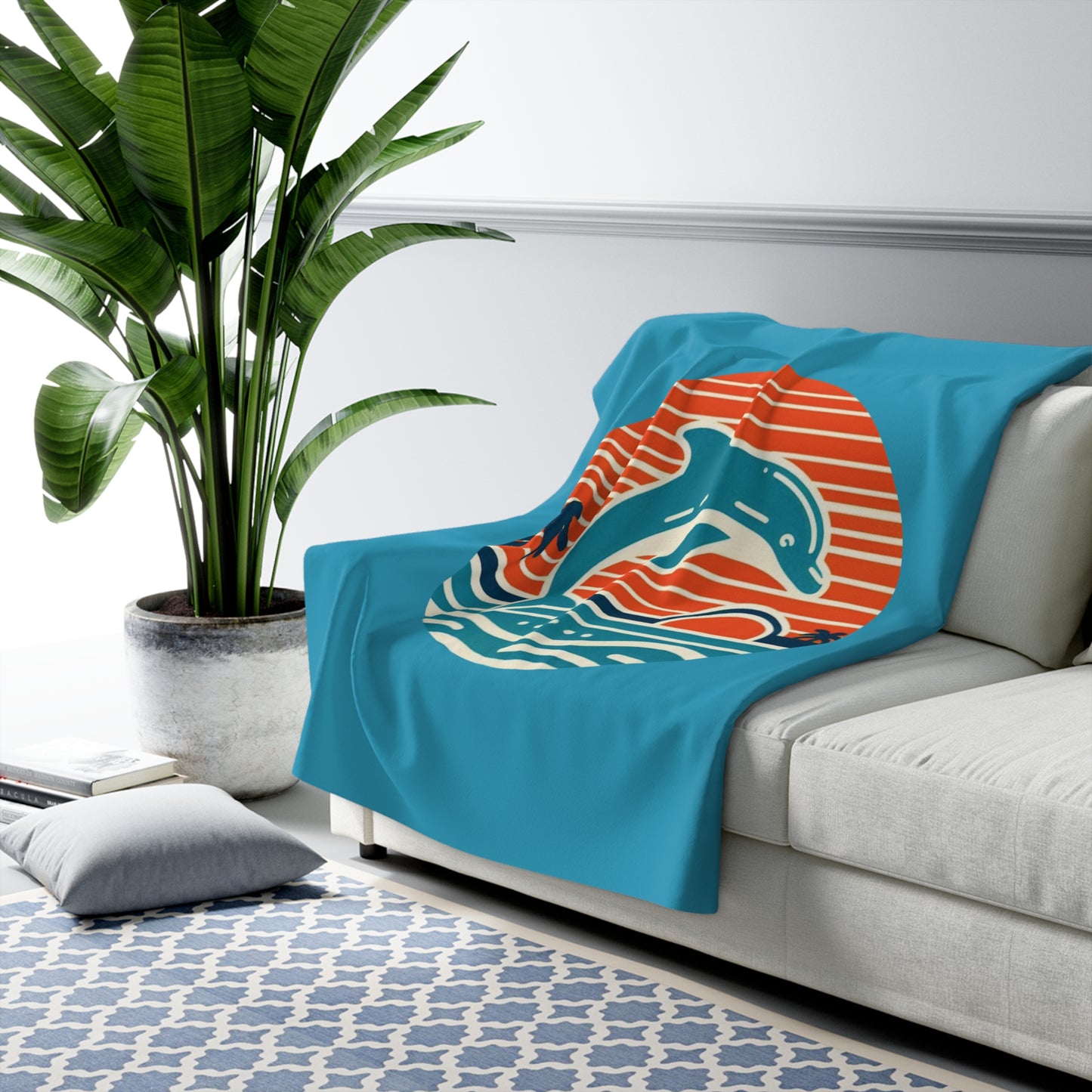 Miami Logo Sherpa Fleece Blanket