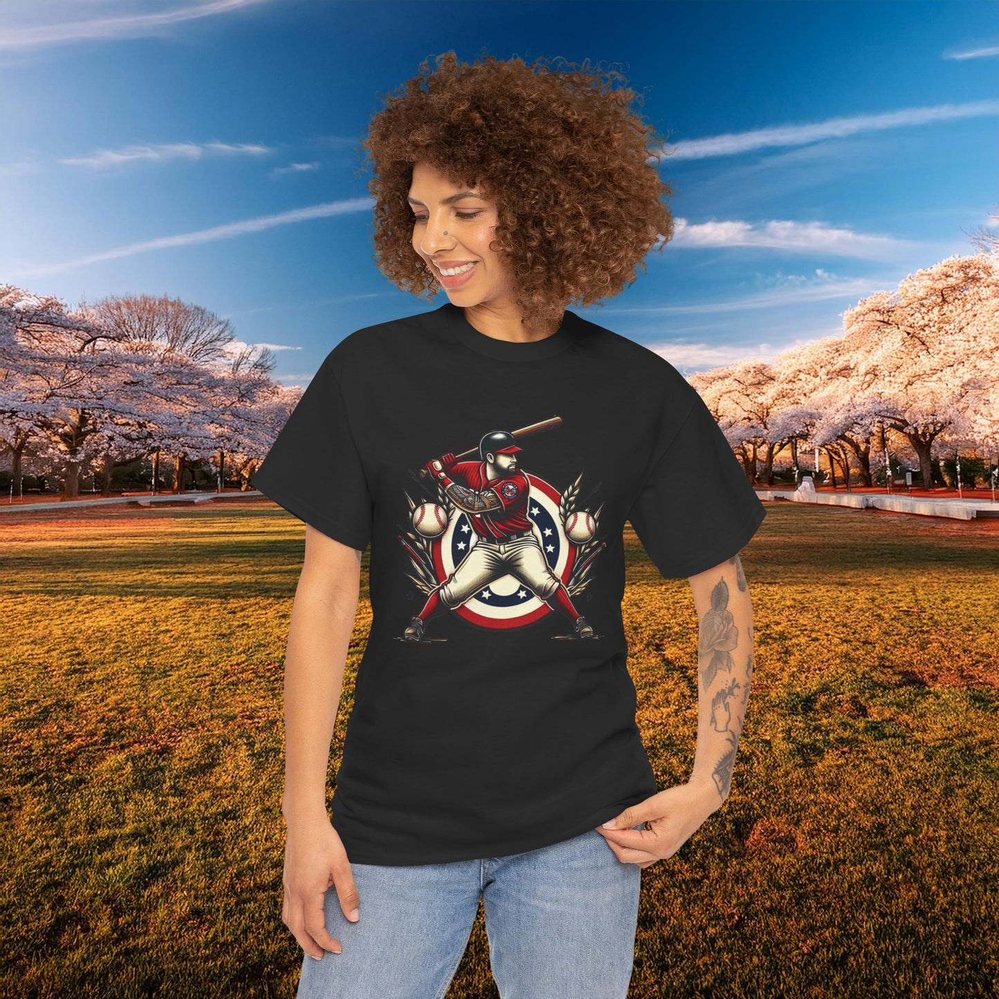 Washington Baseball At Bat Tee