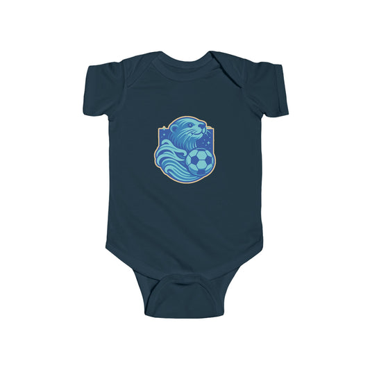 Sea Otter Soccer Logo Infant Bodysuit