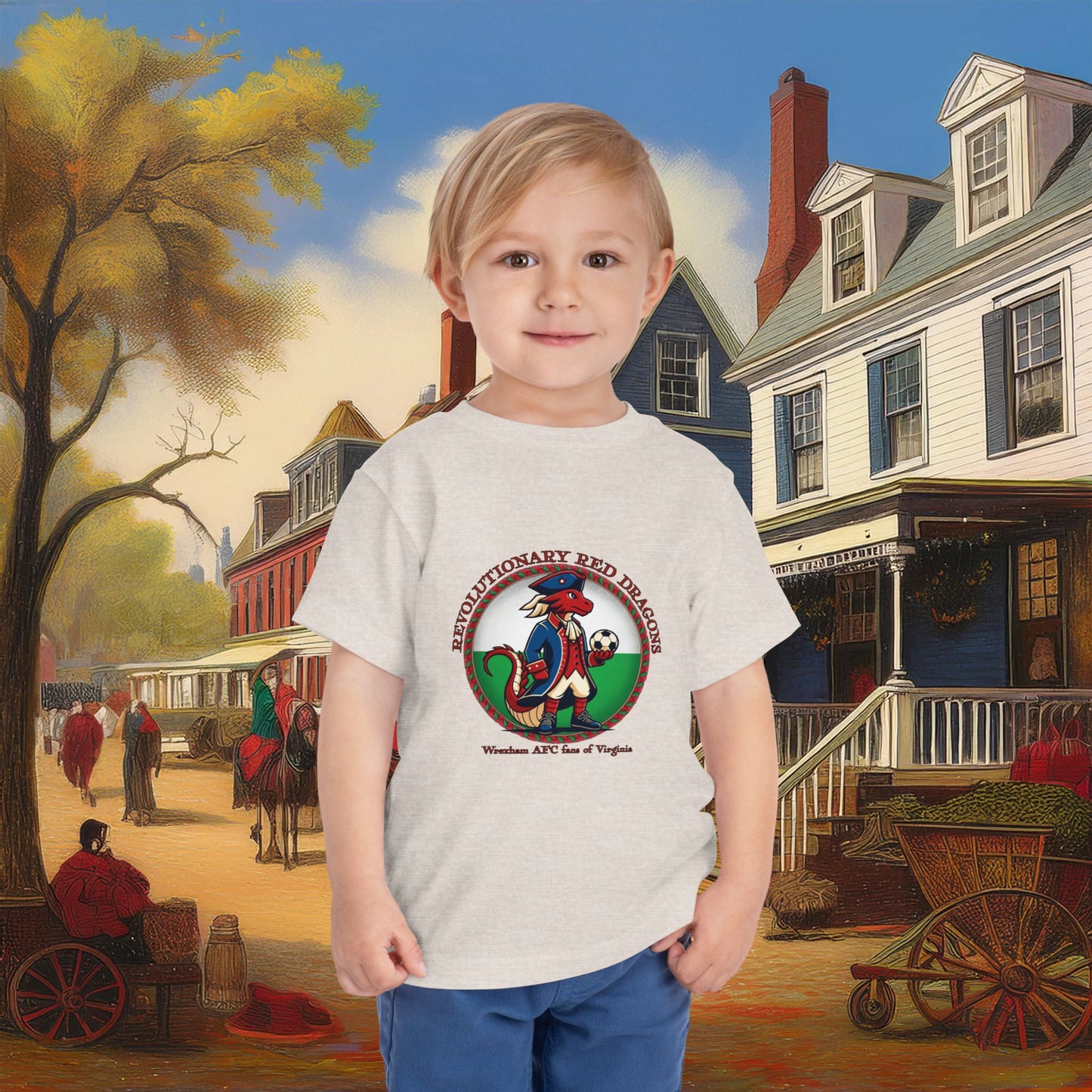 Little Revolutionary Red Dragons Toddler Tee