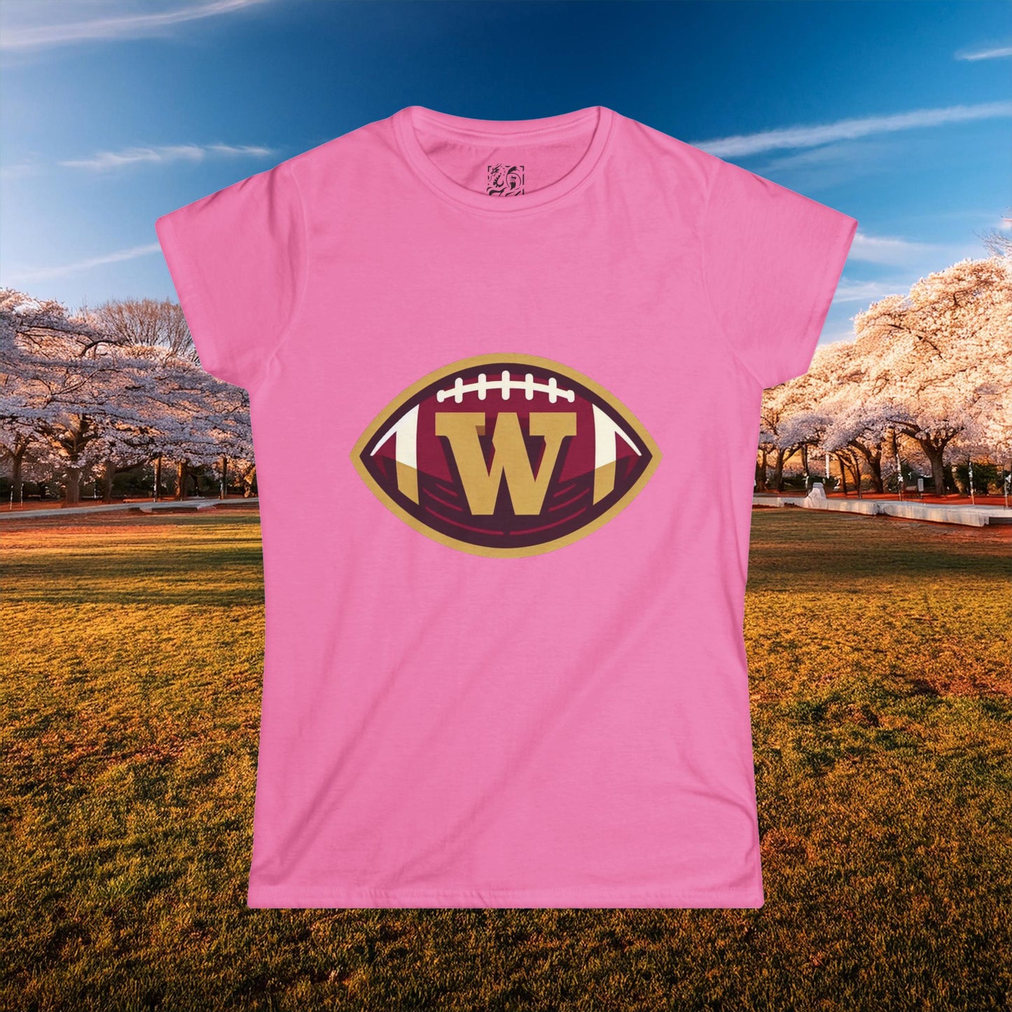 Washington Football Logo Women's Softstyle Tee