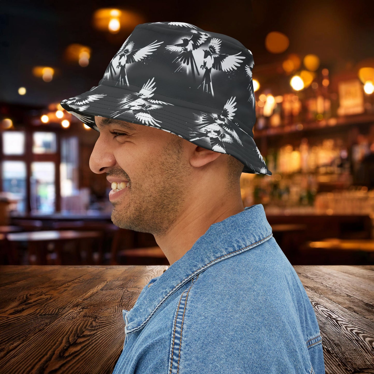 Newcastle Magpie Graffiti Bucket Hat