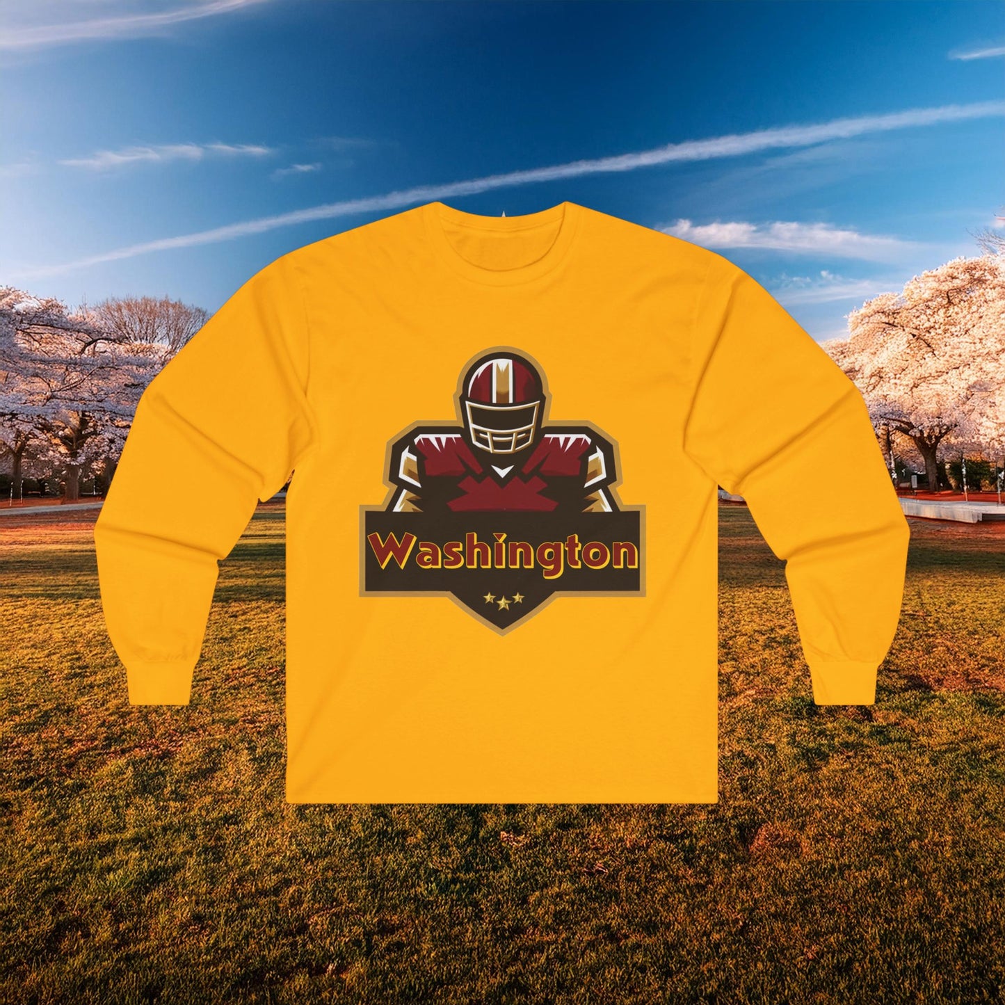Washington Football Player Logo Long Sleeve Tee