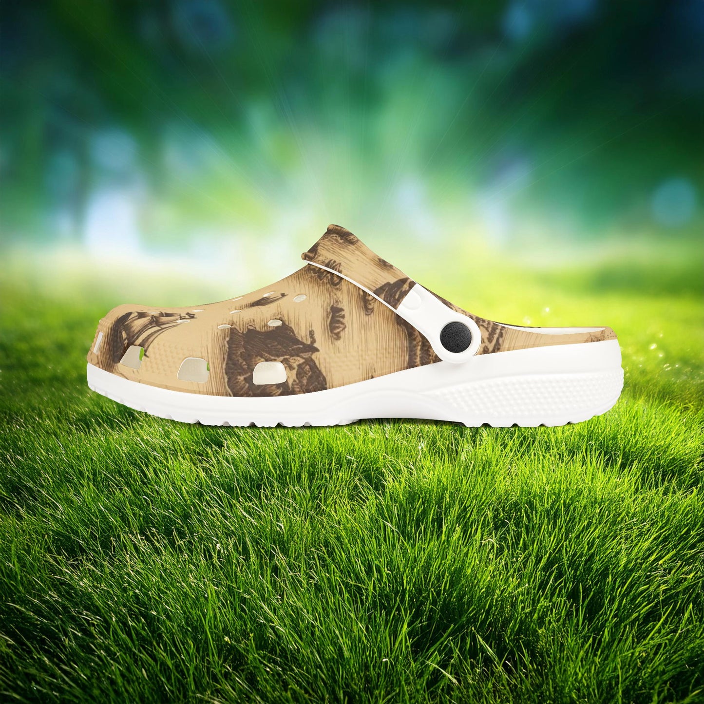 Island Map Foam Clogs