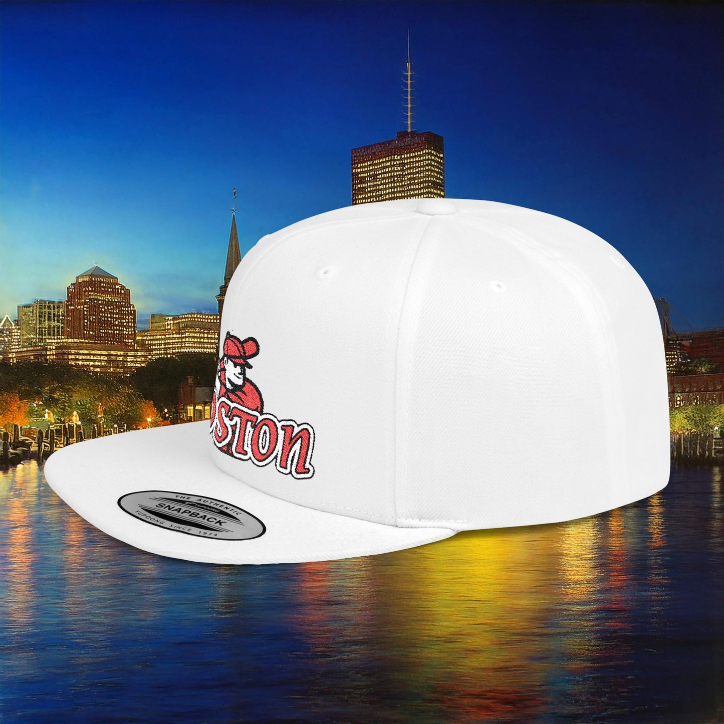 Boston Baseball Player Flat Bill Snapback