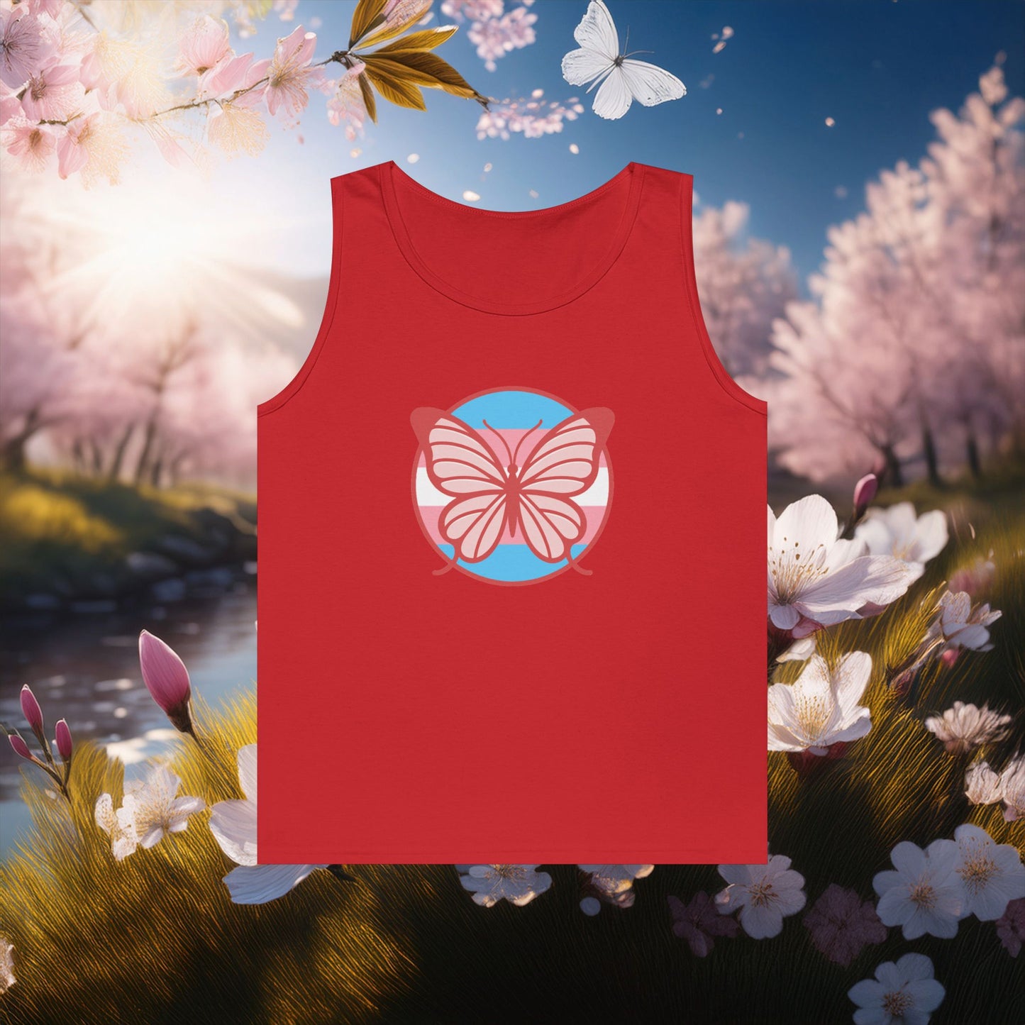 The T Elders Butterfly Unisex Heavy Cotton Tank Top