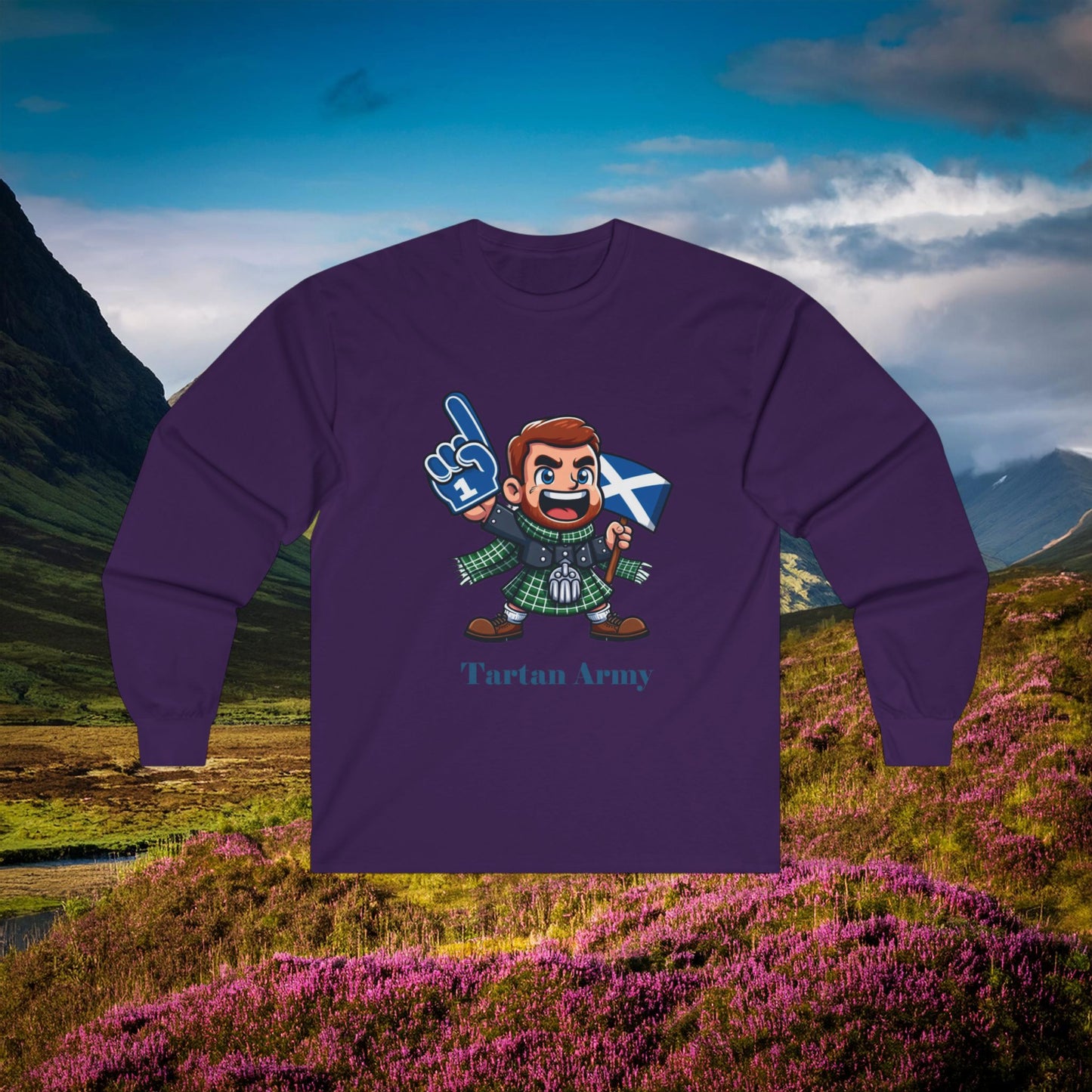 Scotland Tartan Army Long Sleeve Tee