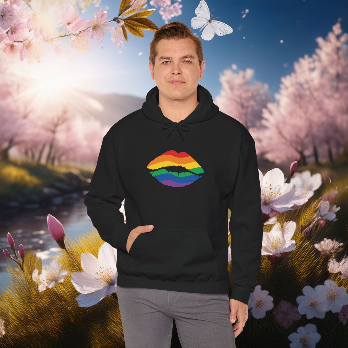 Rainbow Kiss Unisex Hoodie