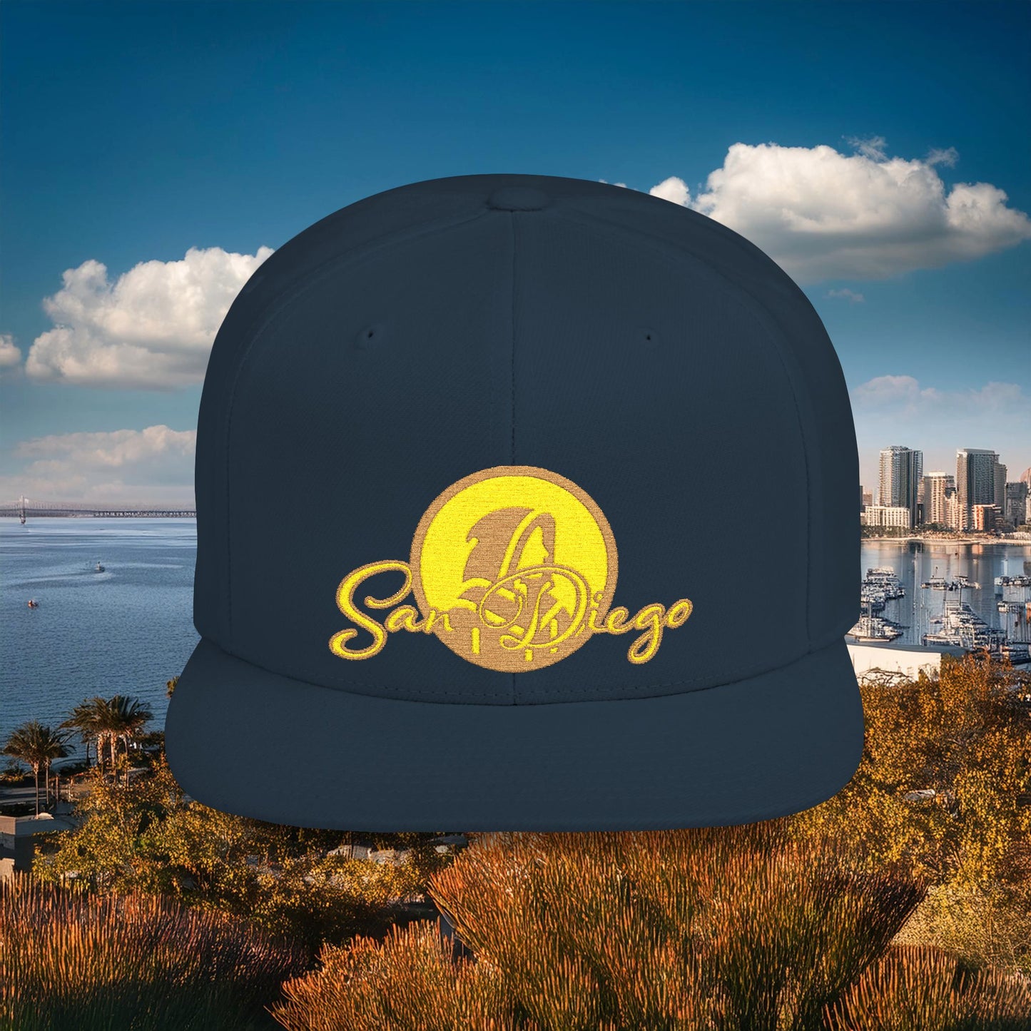 San Diego Baseball Logo Flat Bill Snapback