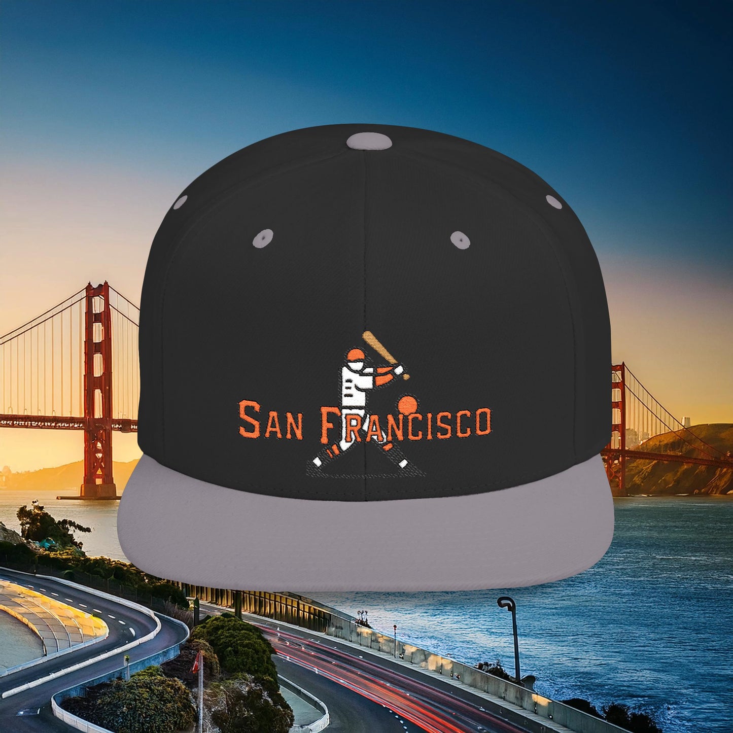 San Francisco Baseball Player Flat Bill Snapback