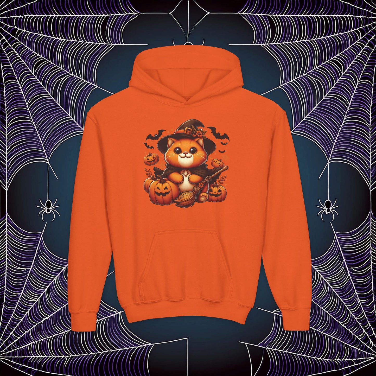 Halloween Cat Youth Hoodie