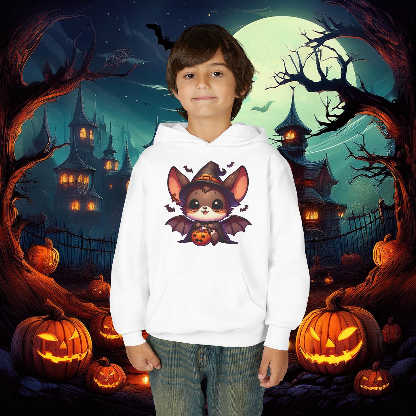 Cute Bat Youth Hoodie