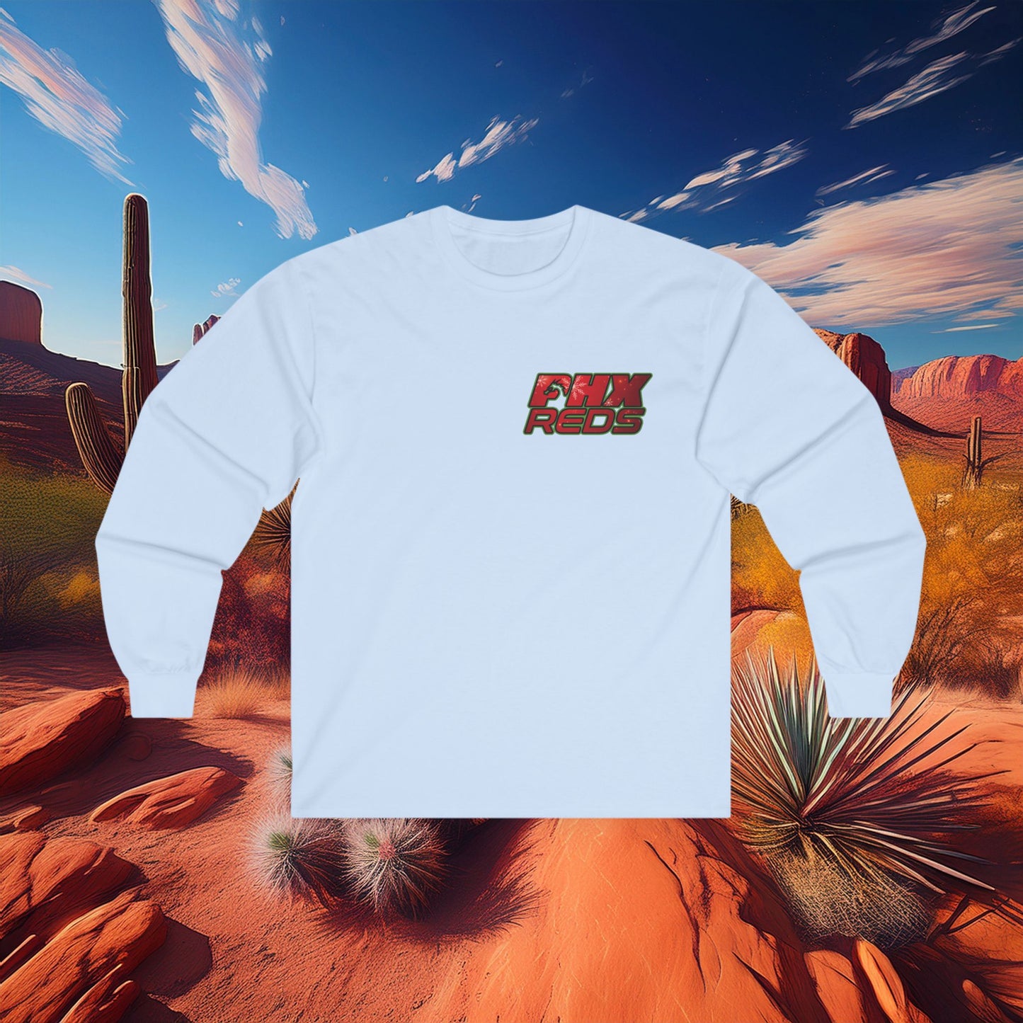 PHX Reds Christmas Crest Long Sleeve Tee