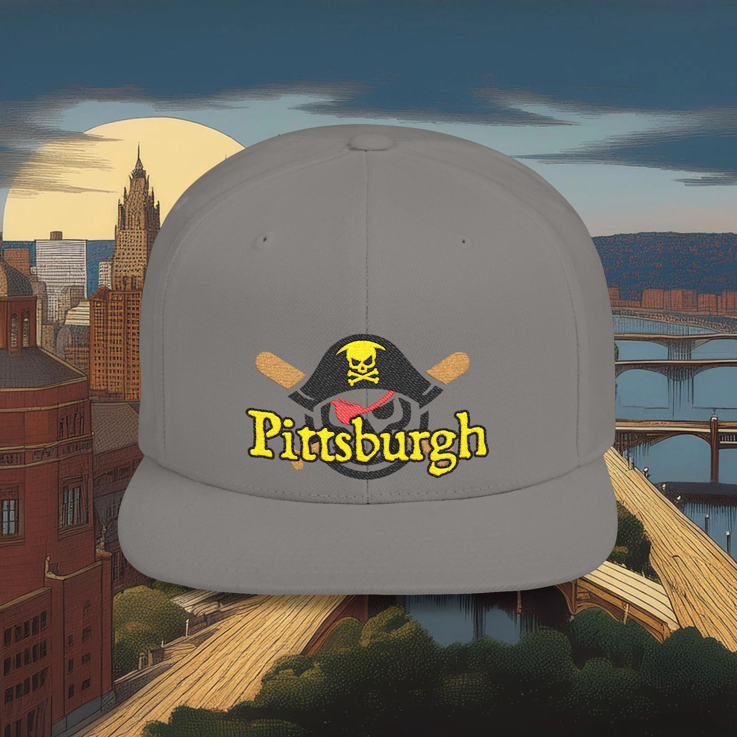Pittsburgh Baseball Flat Bill Snapback