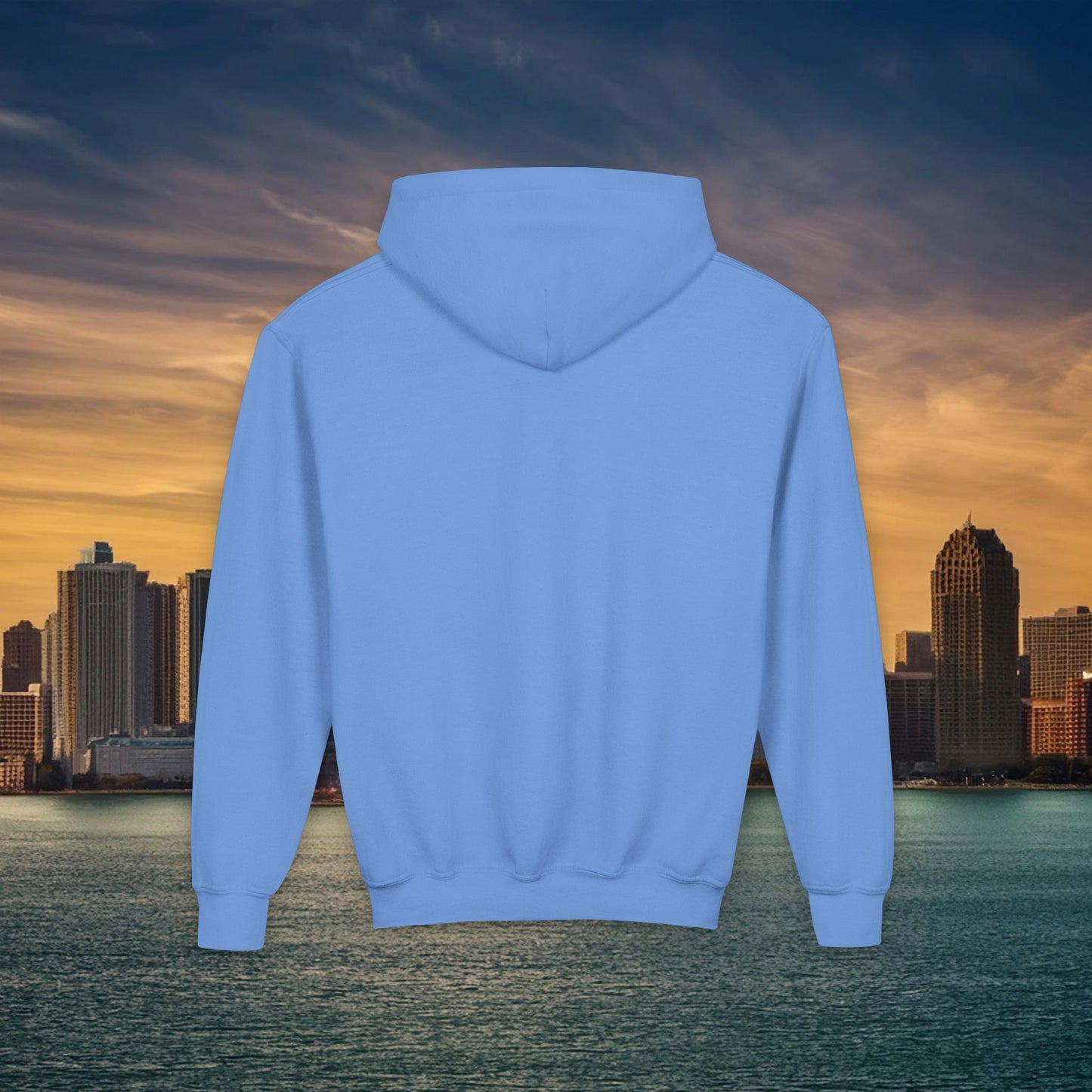 Detroit Football Skyline Youth Hoodie