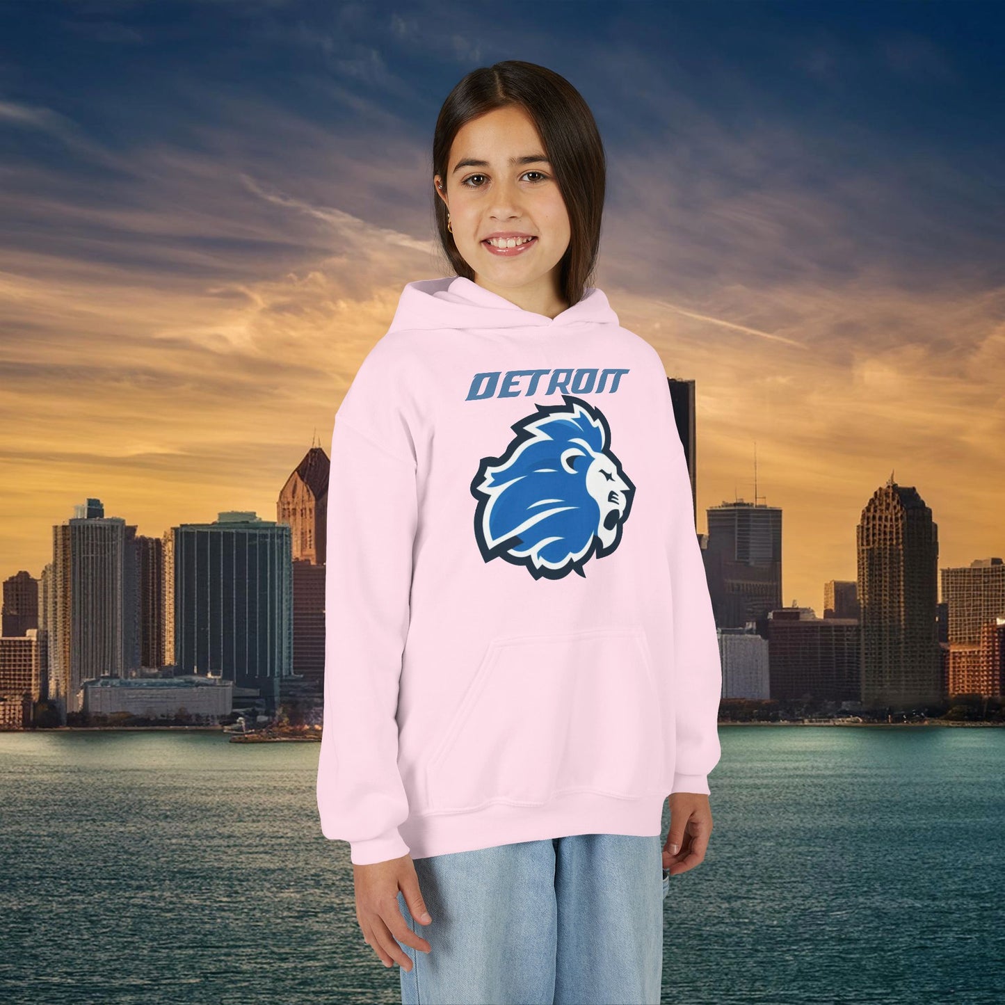 Detroit Football Logo Youth Hoodie