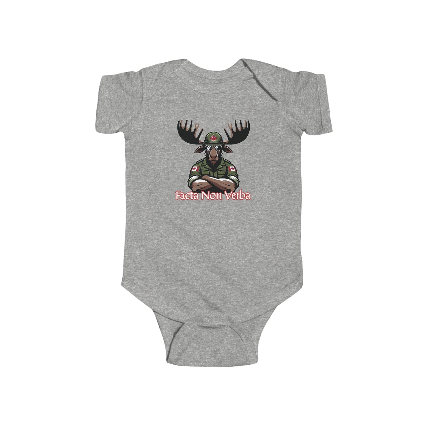 Canadian Moose "Facta Non Verba" Infant Bodysuit