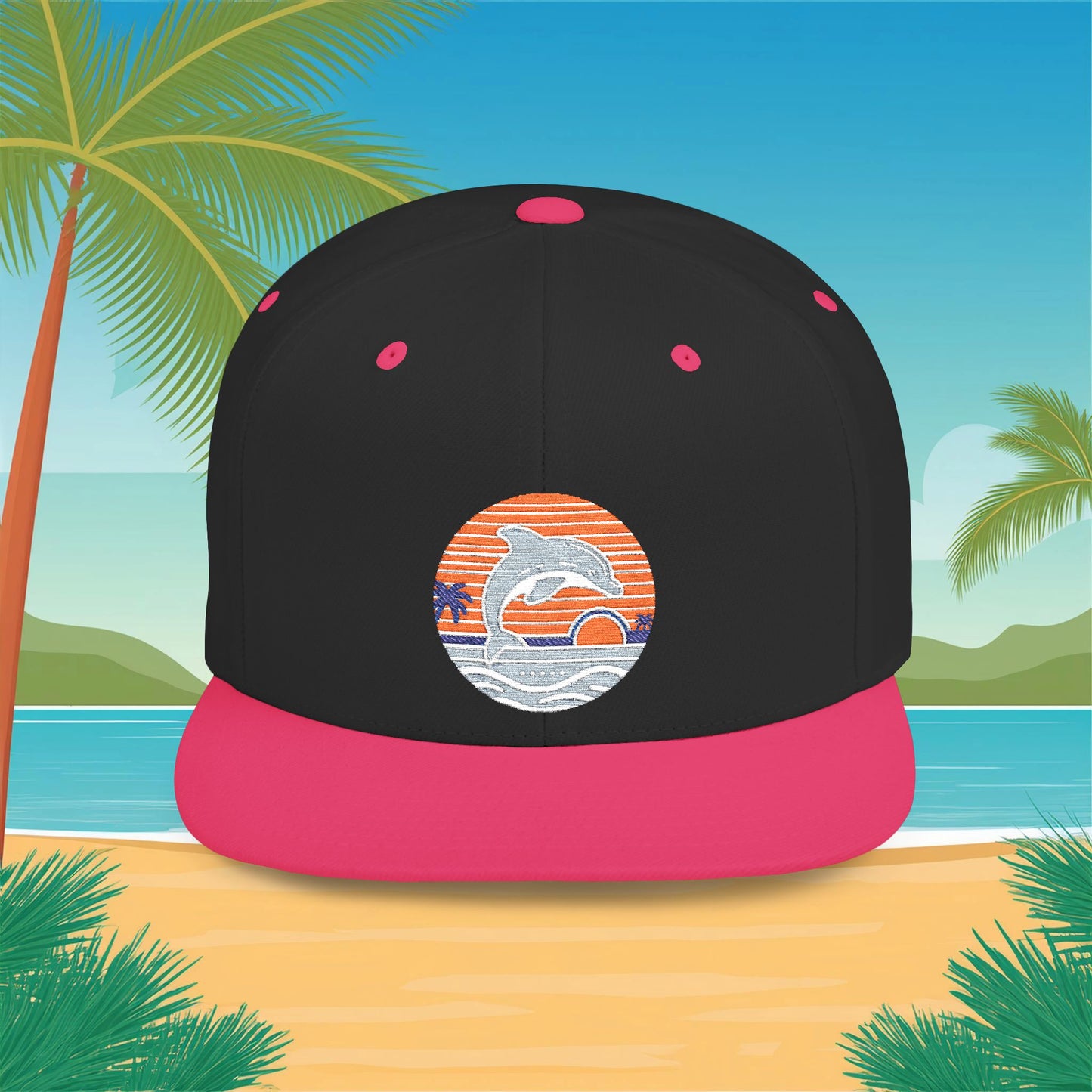 Miami Logo Flat Bill Snapback