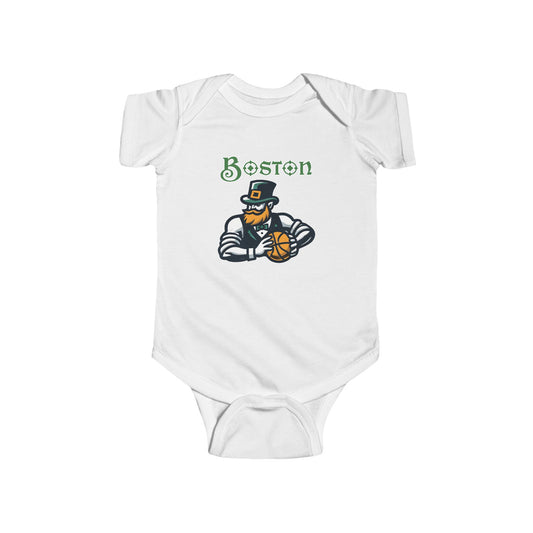 Boston Basketball Design Infant Bodysuit