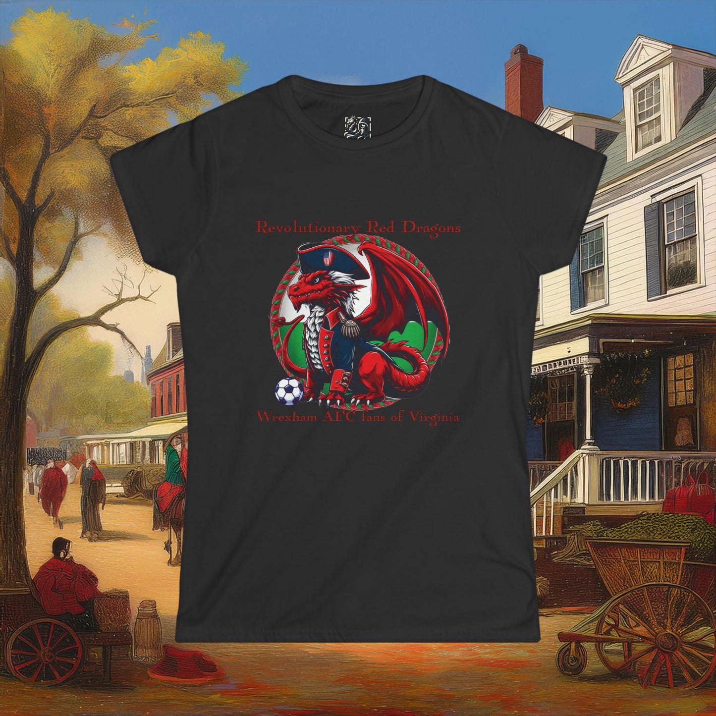 Revolutionary Red Dragons Logo Women's Softstyle Tee