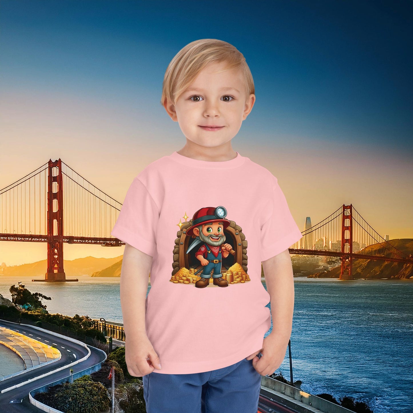 San Francisco Football Cartoon Miner Toddler Tee