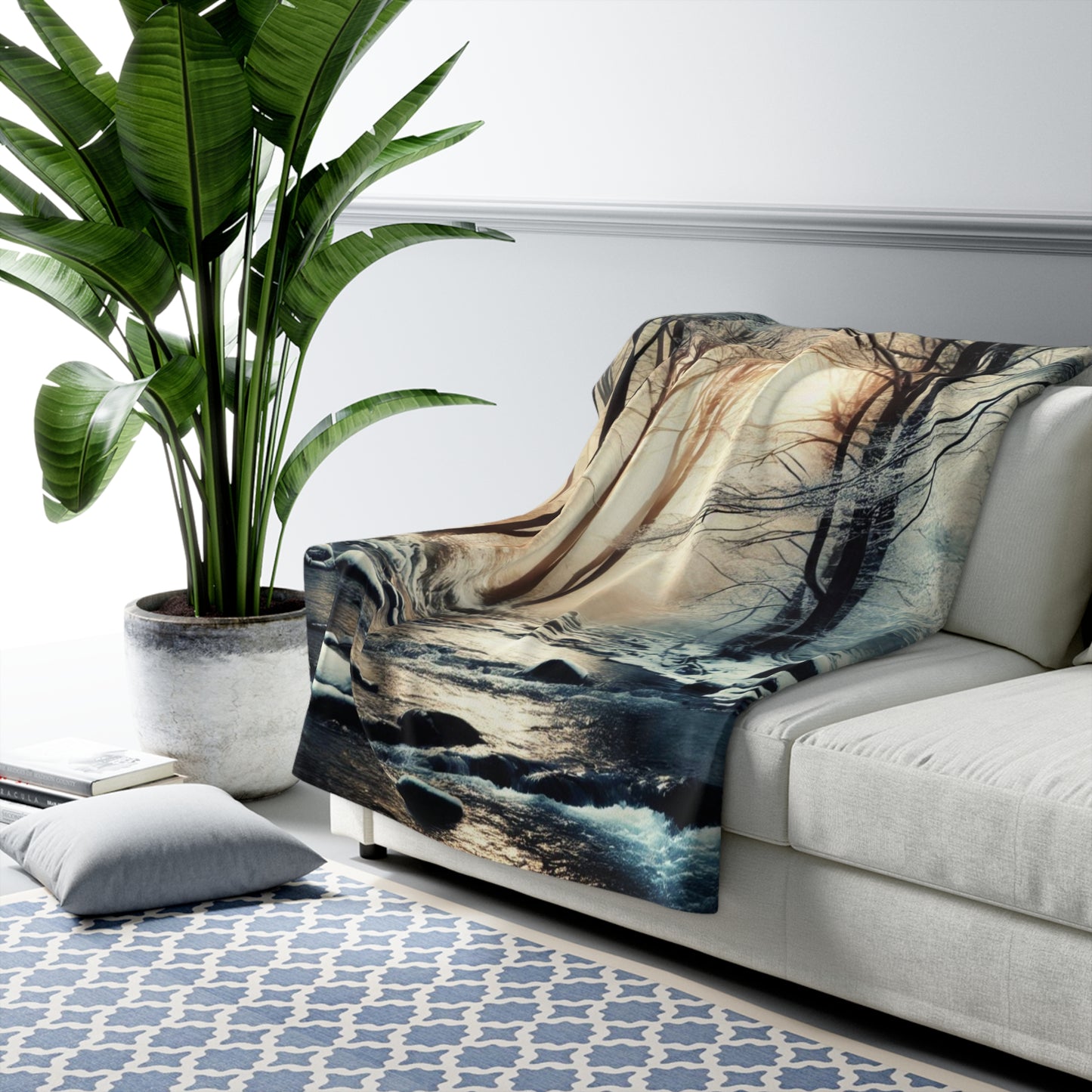 Winter Woods Sherpa Fleece Blanket