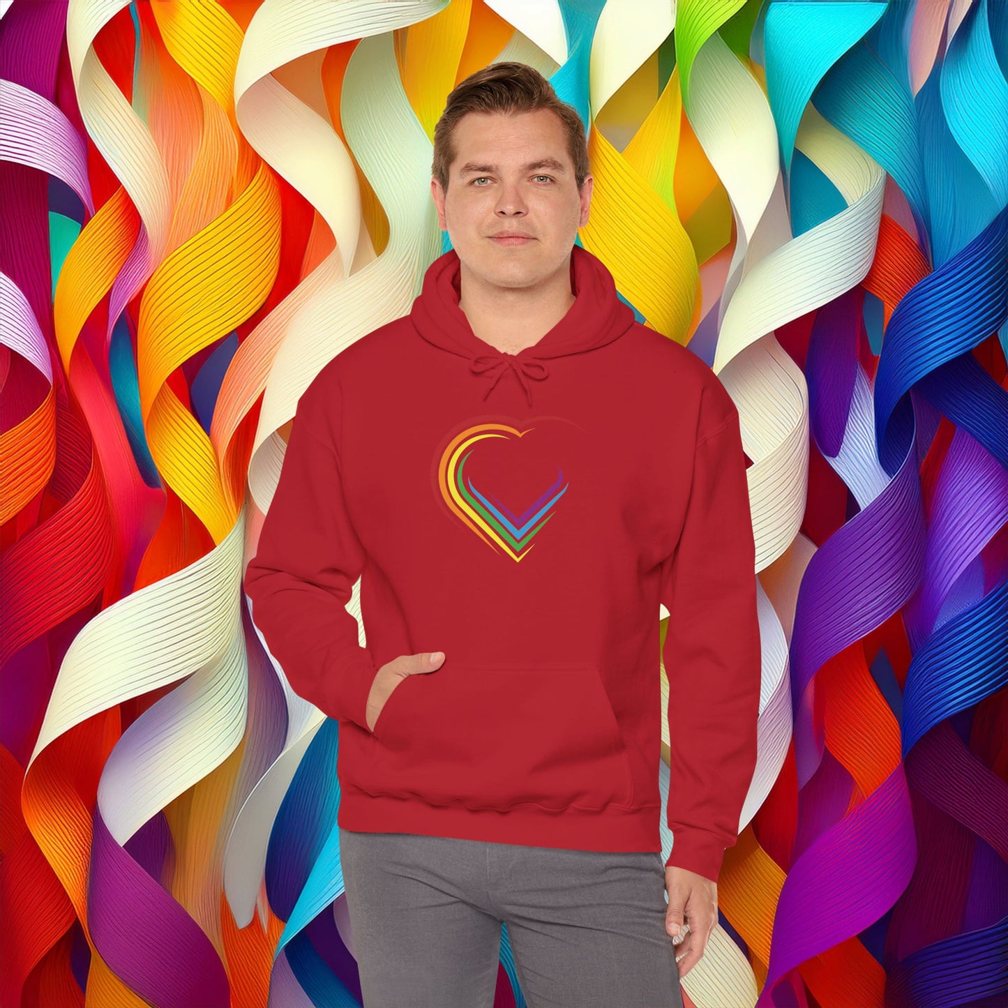 Rainbow Heart Unisex Hoodie