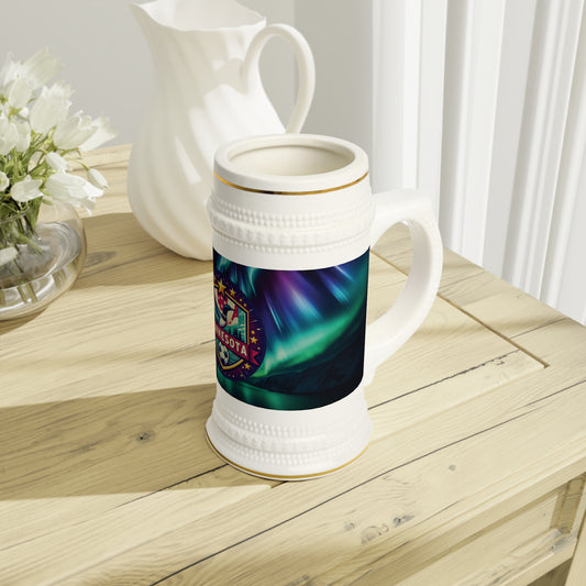Minnesota United Northern Lights Crest Stein Mug