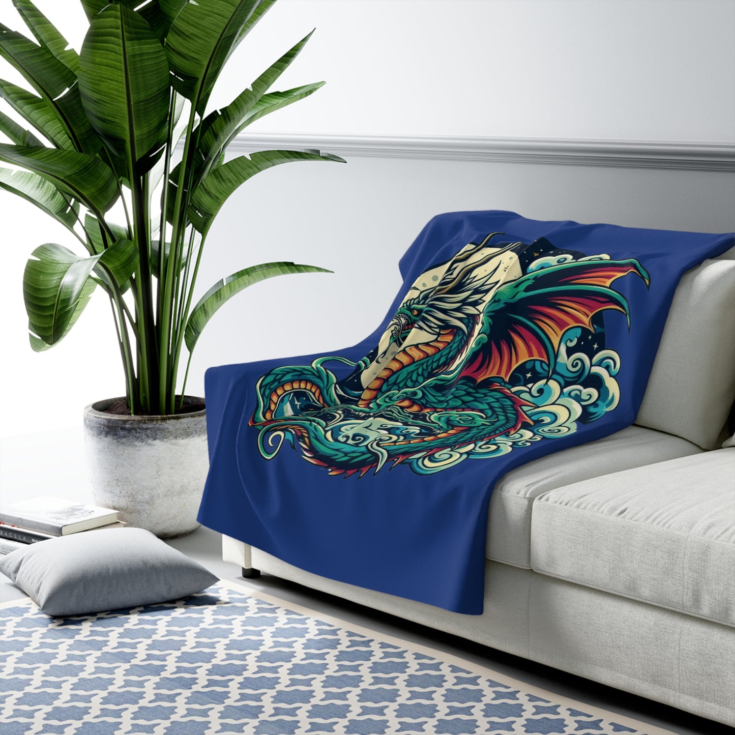 Cloud Dragon Sherpa Fleece Blanket