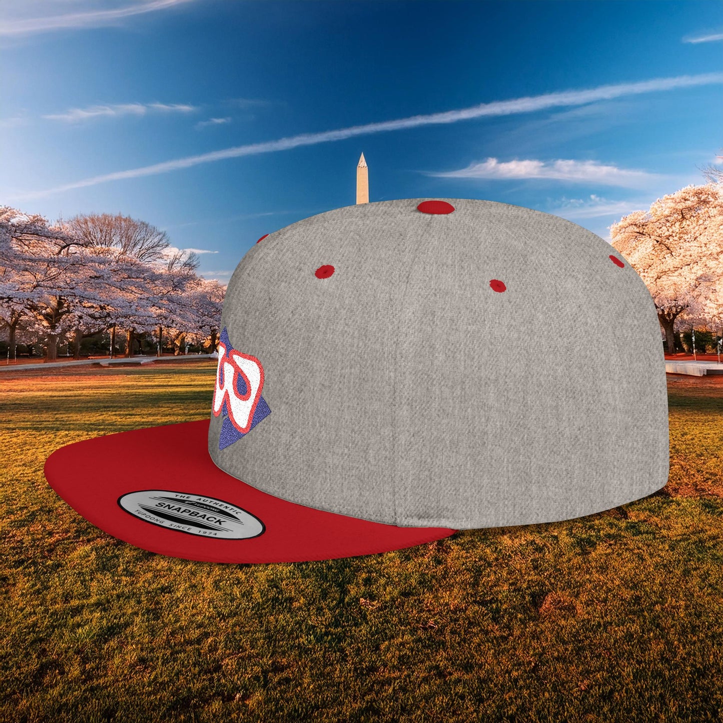 Washington Funky W Flat Bill Snapback - White