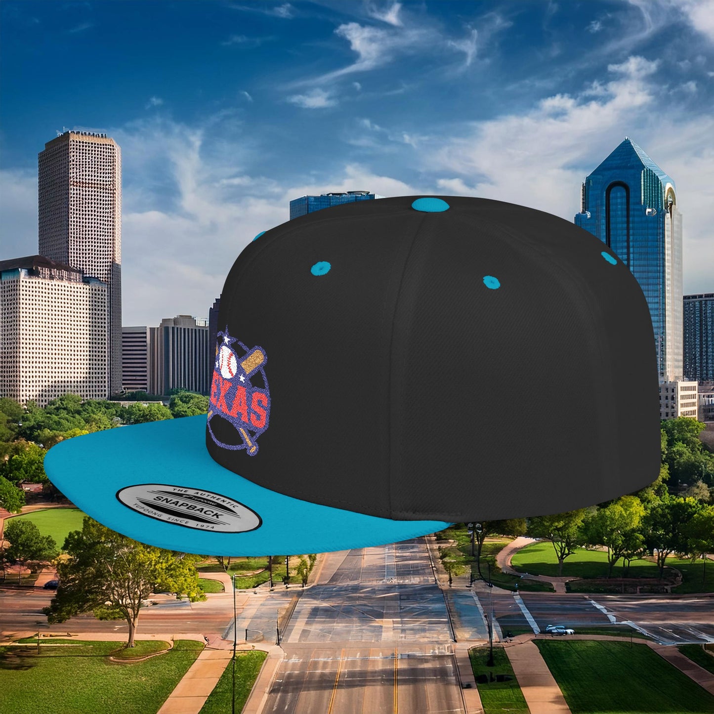 Texas Baseball Logo Flat Bill Snapback