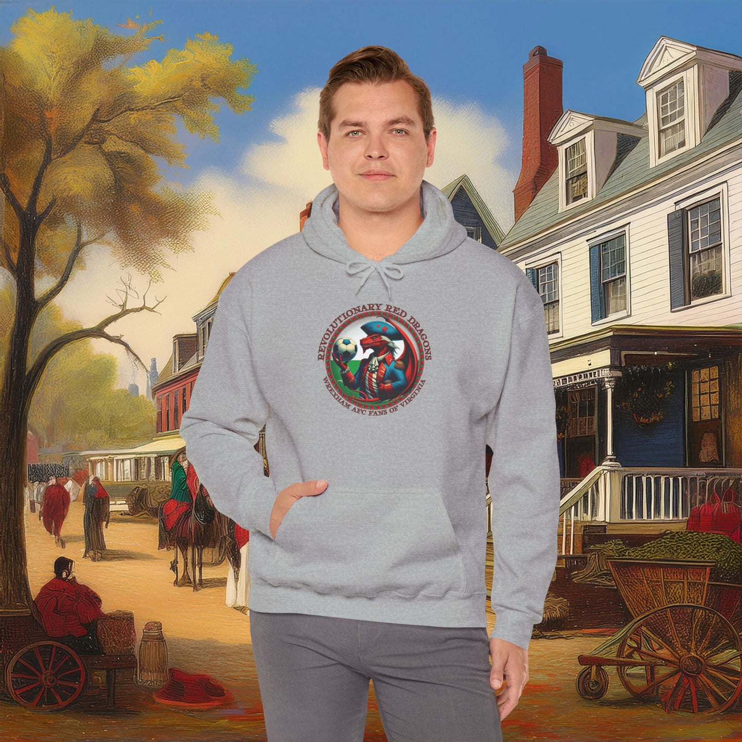 Revolutionary Red Dragons Crest Hoodie - Alternate