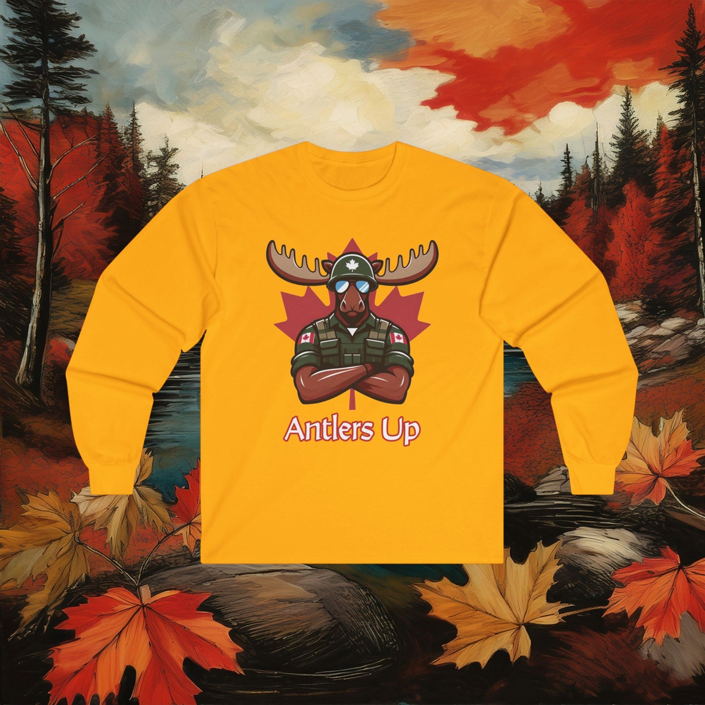 Canadian Moose "Antlers Up" Long Sleeve Tee