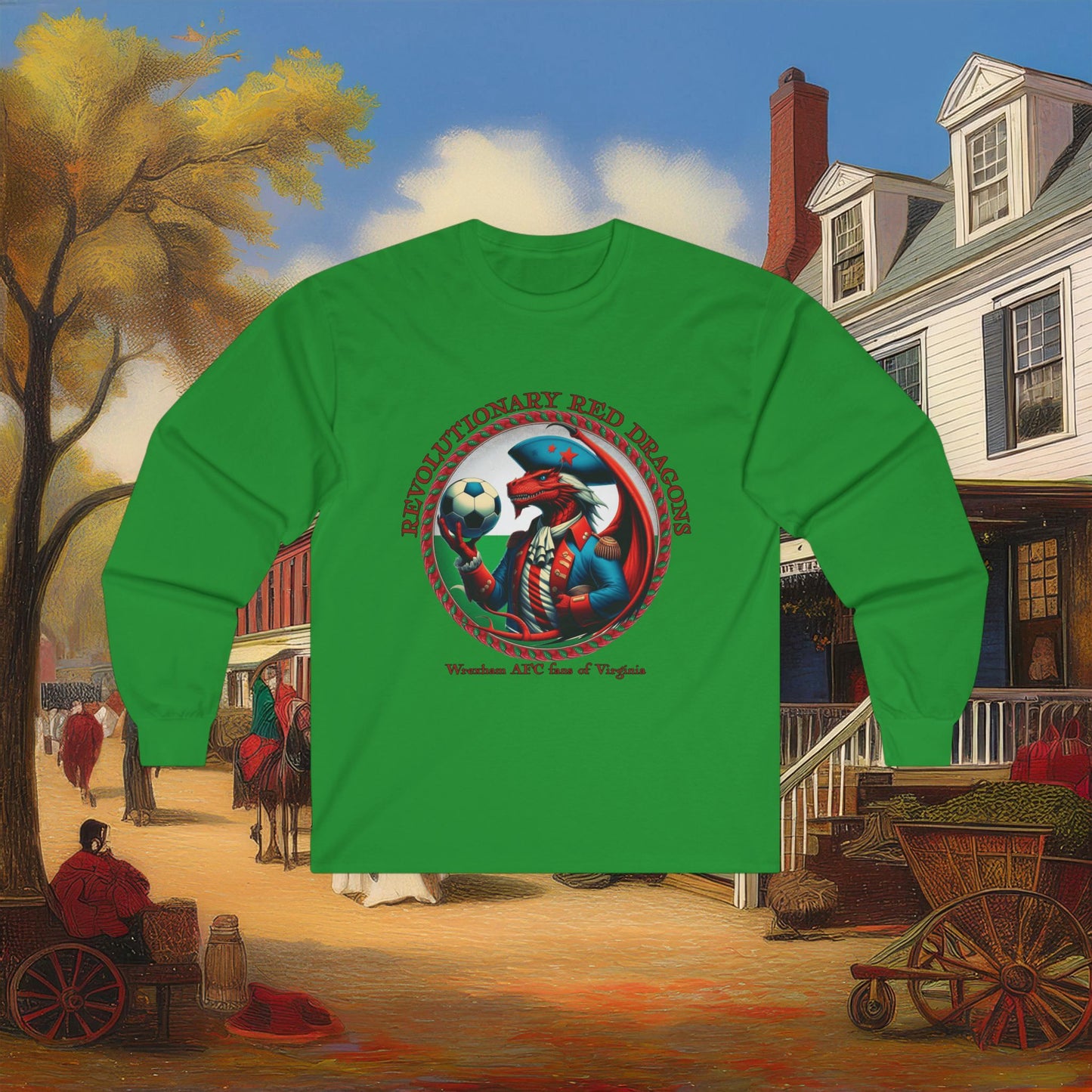 Revolutionary Red Dragons Crest Long Sleeve Tee