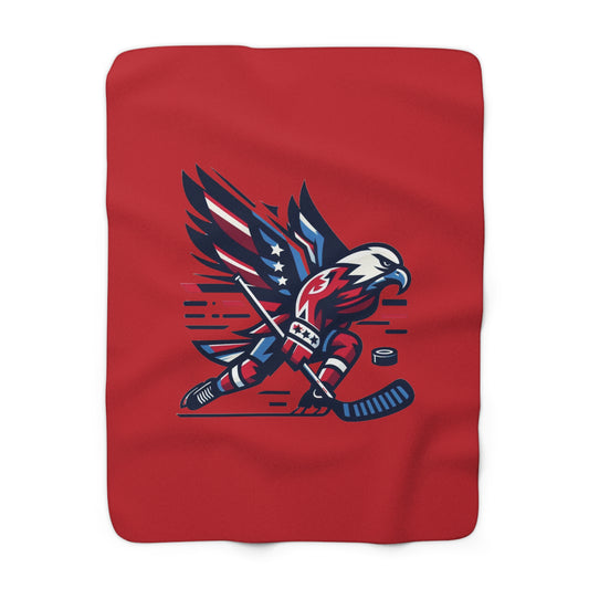 Washington Hockey Eagle Sherpa Fleece Blanket
