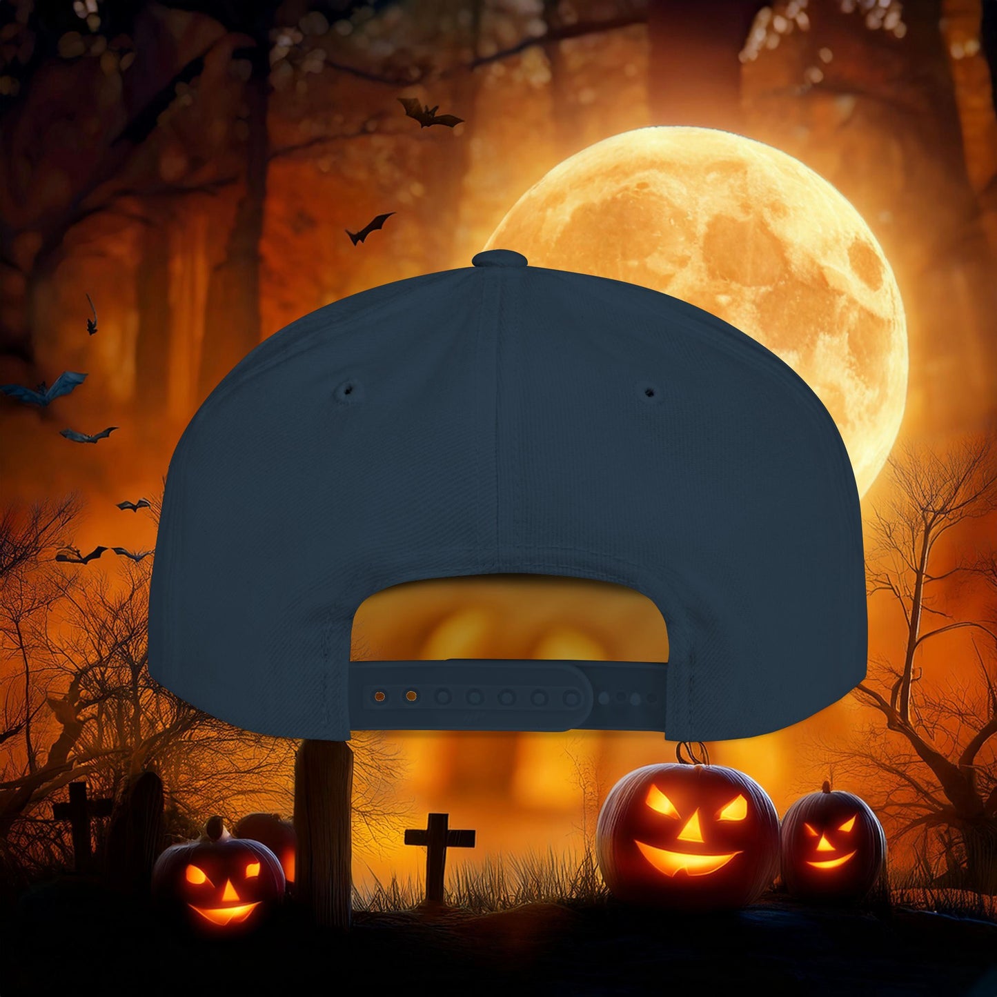 Vampire Teeth Flat Bill Snapback