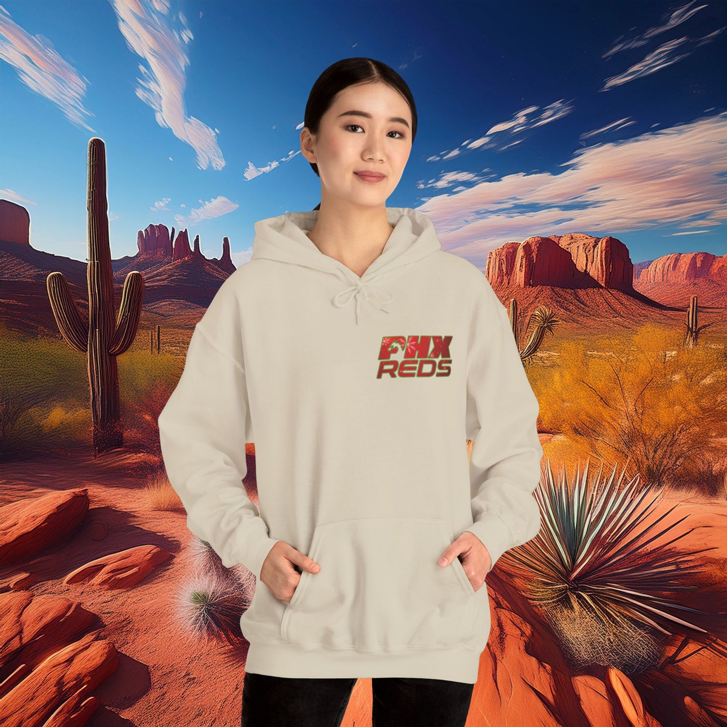 PHX Reds Christmas Crest Hoodie