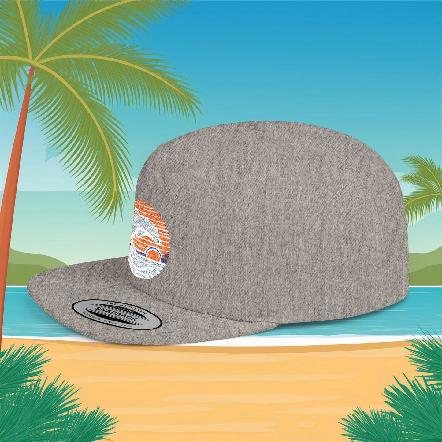 Miami Logo Flat Bill Snapback