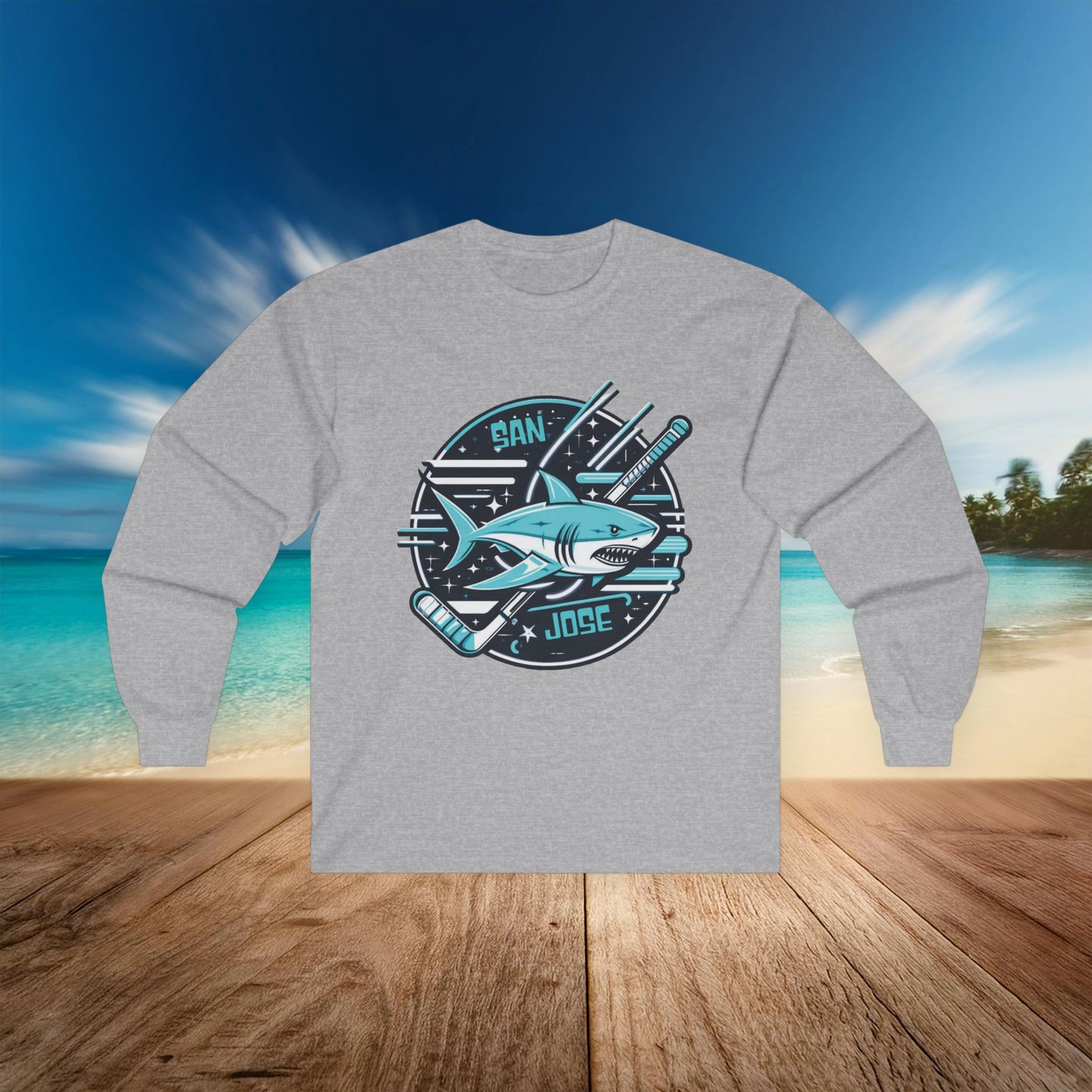 San Jose Hockey Logo Long Sleeve Tee