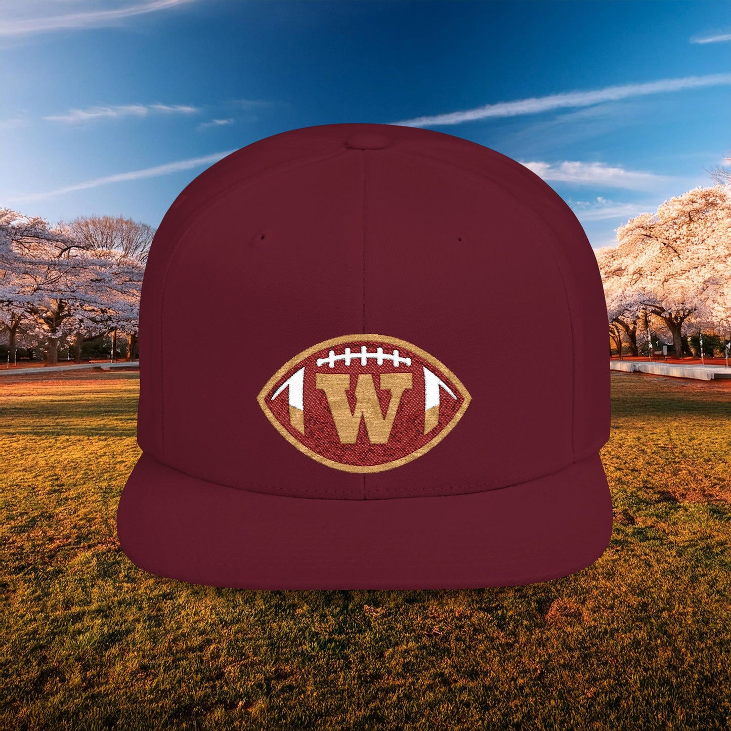 Washington Football Logo Flat Bill Snapback