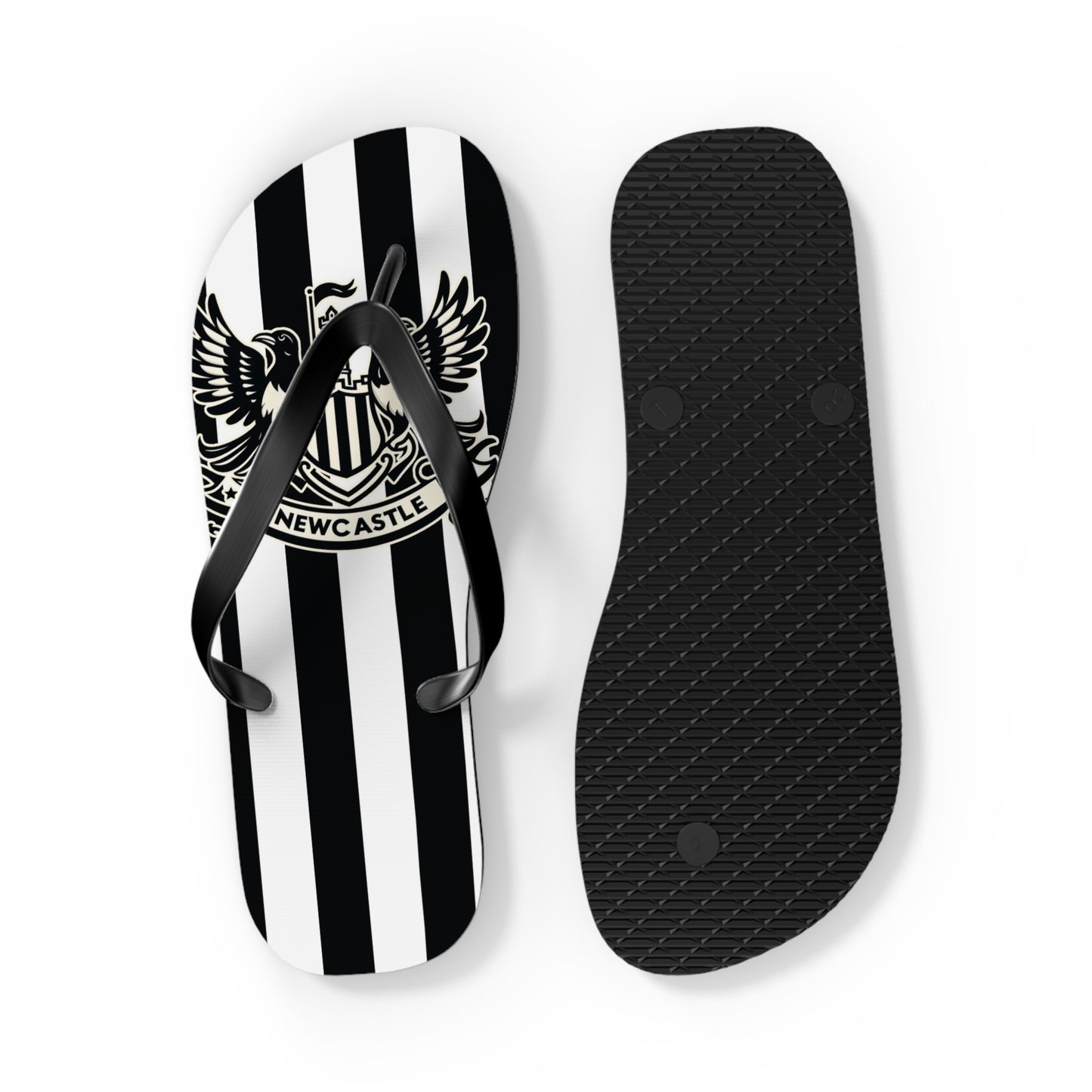 Newcastle United B&W Crest Flip Flops