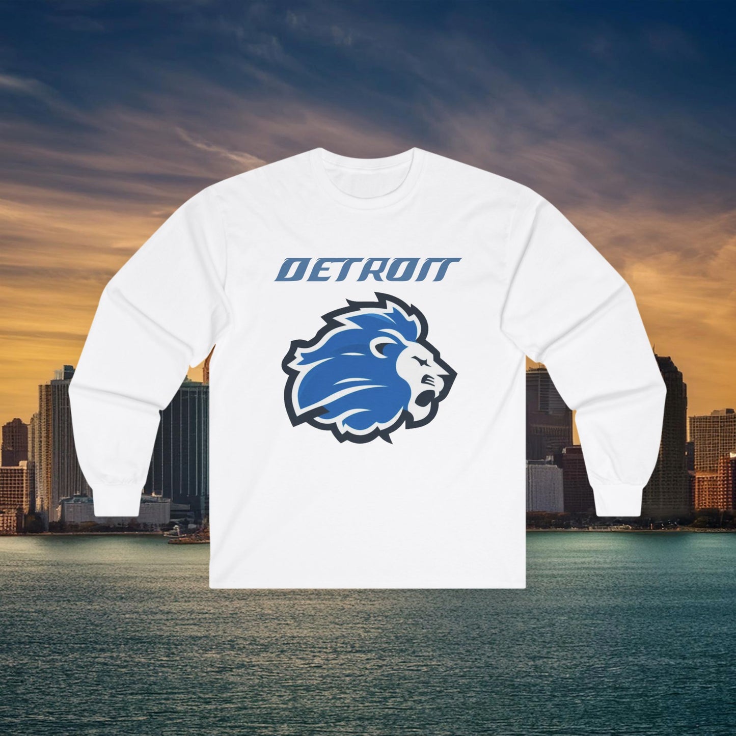 Detroit Football Logo Long Sleeve Tee