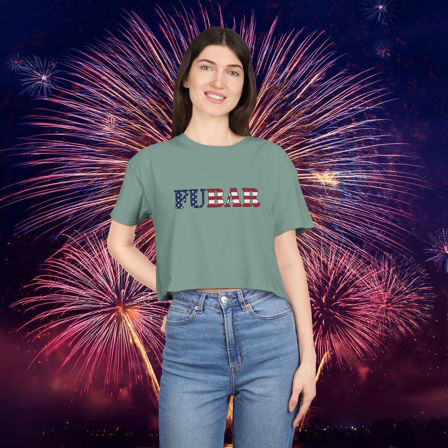 USA FUBAR Women's Crop Tee