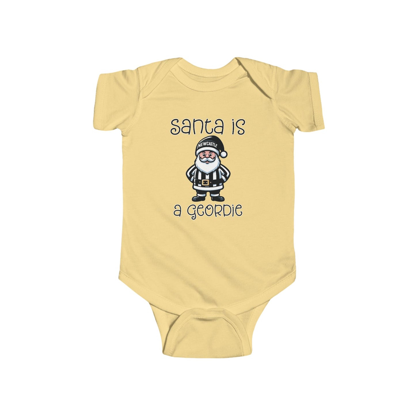 Newcastle United Santa Is A Geordie Infant Bodysuit