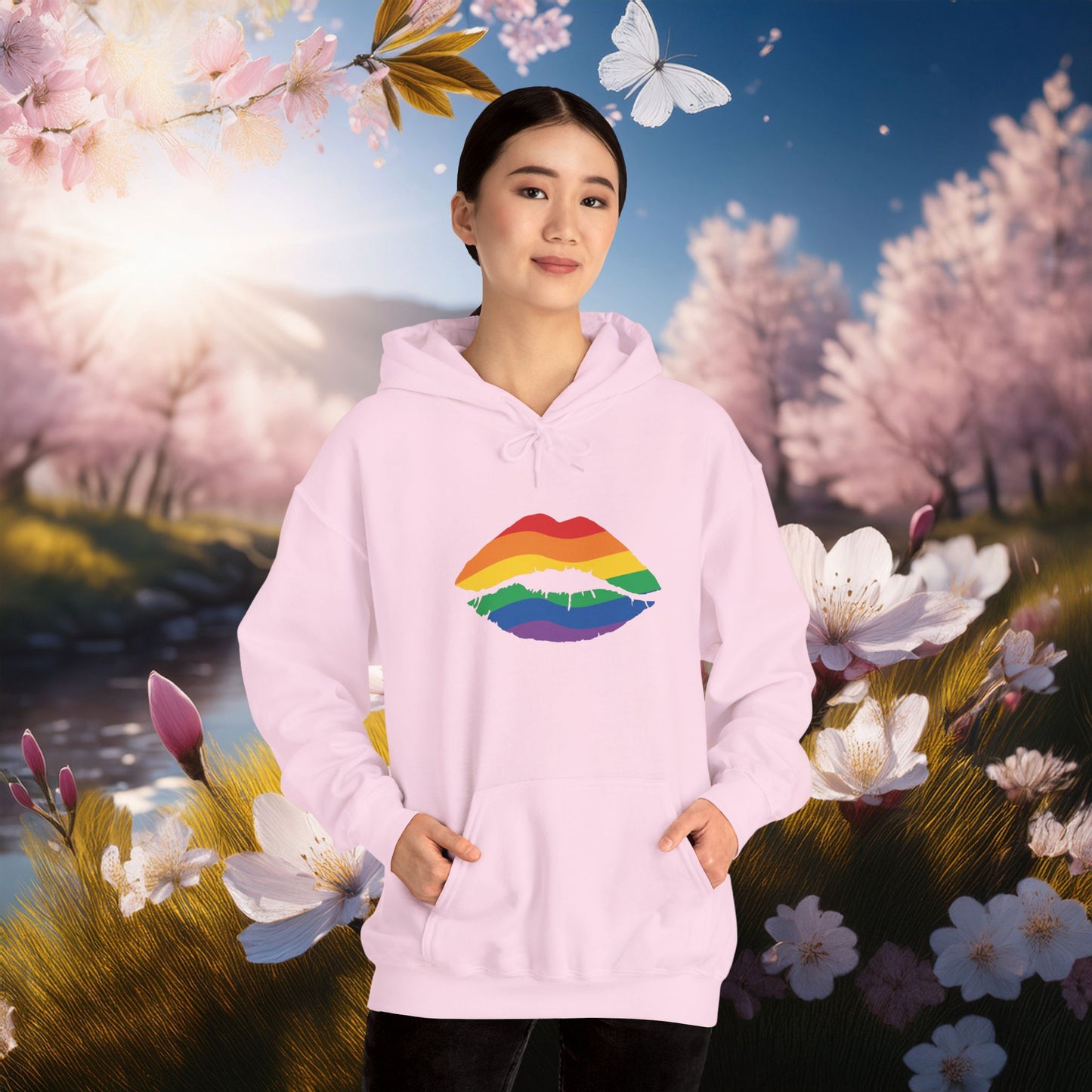 Rainbow Kiss Unisex Hoodie