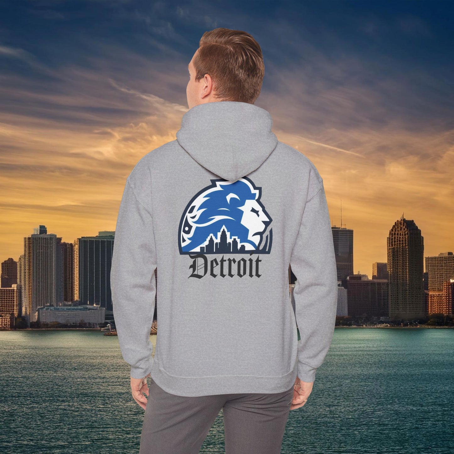Detroit Football Skyline Hoodie